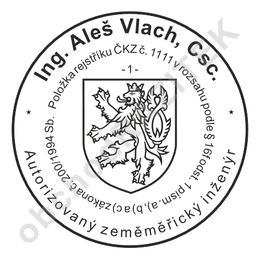 razítko Autorizovaný zeměměřický inženýr || obchodRAZITEK.cz